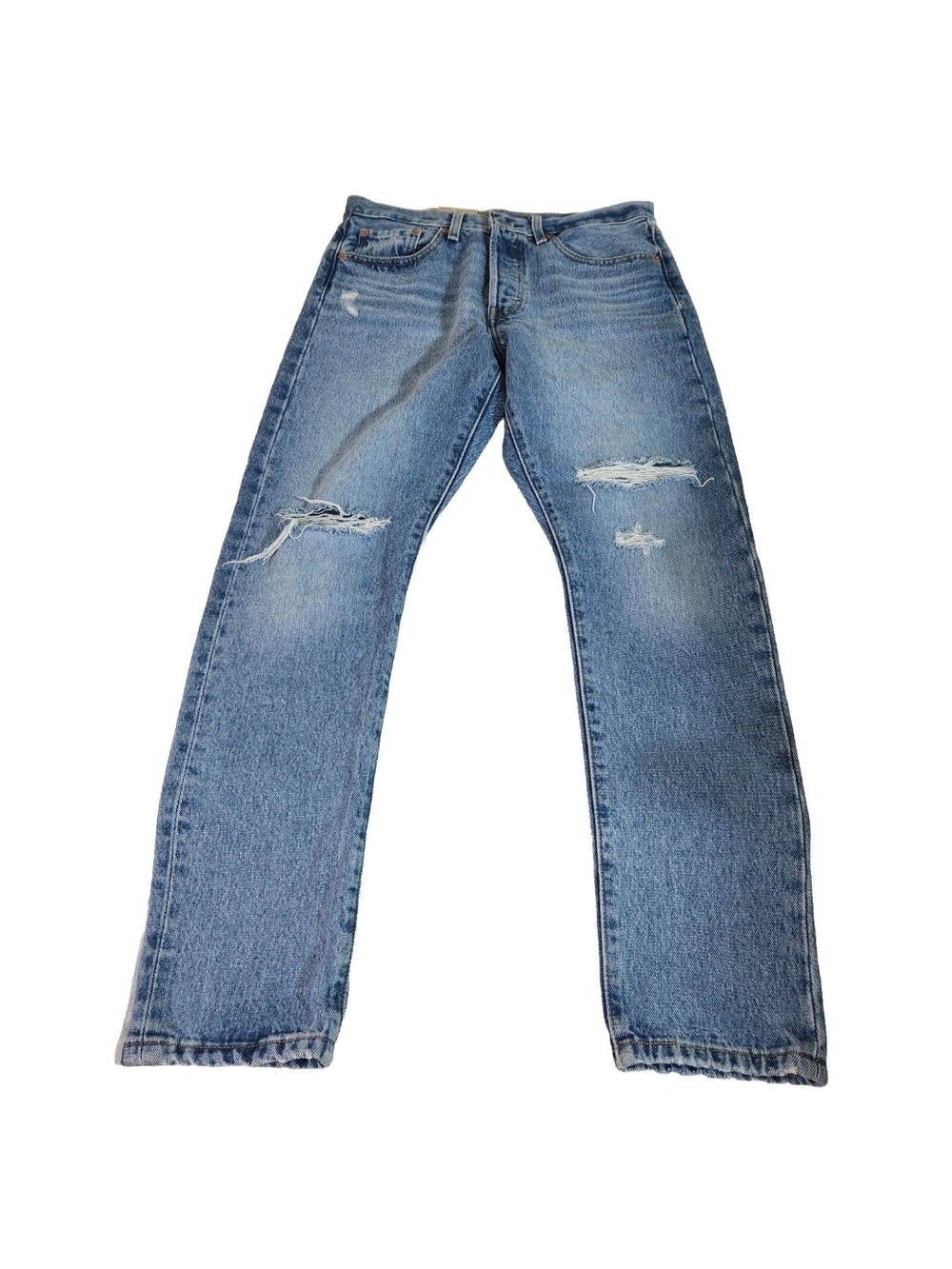 Levi's 501 Womens 29x28 Skinny High Rise Button Fly Distressed Denim Jeans 6
